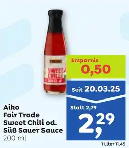 ADEG Aiko Fair Trade Sweet Chili od. Süß Sauer Sauce Angebot