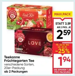 Maximarkt Teekanne Früchtgarten Tee Angebot