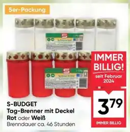 Maximarkt S-BUDGET Tag-Brenner mit Deckel Angebot