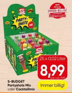 Spar S-BUDGET Partyshots Mix oder Cocktailmix Angebot