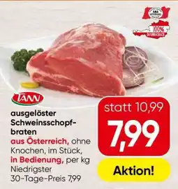 Spar ausgelöster Schweinsschopfbraten Angebot