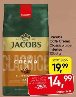 Spar Jacobs Café Crema Classico oder Intenso Angebot