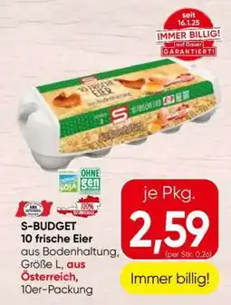 Spar S-BUDGET 10 frische Eier Angebot