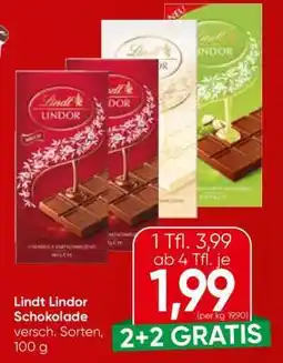 Spar Lindt Lindor Schokolade Angebot