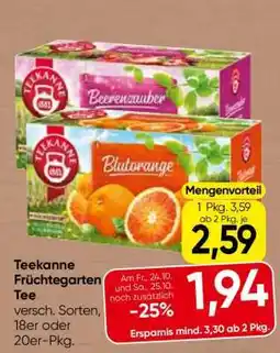 Spar Teekanne Früchtgarten Tee Angebot