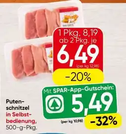 Spar Putenschnitzel in Selbstbedienung Angebot