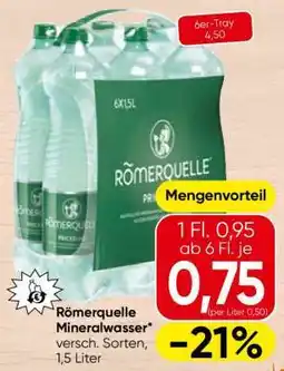 Spar Roemerquelle Mineralwasser Angebot
