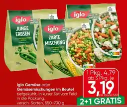 Spar Iglo Gemüse oder Gemüsemischungen im Beutel Angebot