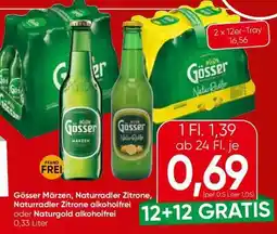 Spar Gösser Märzen, Naturradler Zitrone, Naturradler Zitrone alkoholfrei oder Naturgold alkoholfrei Angebot