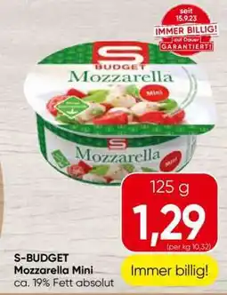 Spar S-BUDGET Mozzarella Mini Angebot