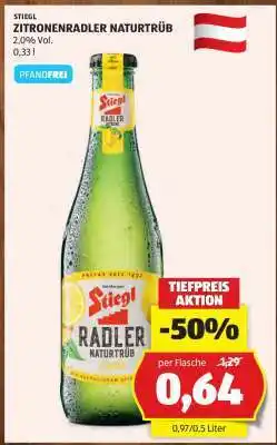 Hofer STIEGL ZITRONENRADLER NATURTRÜB Angebot