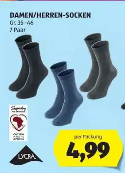 Hofer DAMEN-/HERREN-SOCKEN Angebot