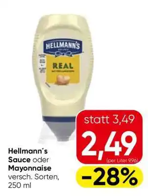 Eurospar Hellmann's Sauce oder Mayonnaise Angebot