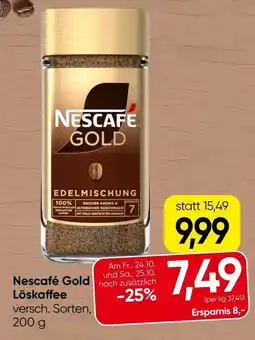Spar Nescafé Gold Löskaffee Angebot
