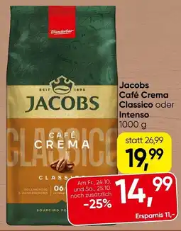 Spar Jacobs Café Crema Classico oder Intenso Angebot