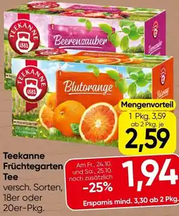 Spar Teekanne Früchtegarten Tee Angebot