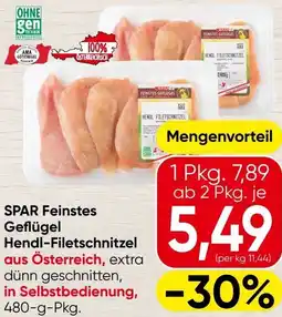 Spar SPAR Feinstes Geflügel Hendl-Filetschnitzel Angebot