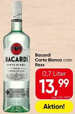 Spar BACARDI Carta Blanca oder Razz Angebot