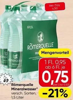 Spar Römerquelle Mineralwasser Angebot