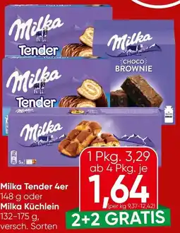 Spar Milka Tender 4er oder Milka Küchlein Angebot