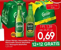 Spar Gösser Märzen, Naturradler Zitrone, Naturradler Zitrone alkoholfrei oder Naturgold alkoholfrei Angebot