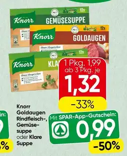 Spar Knorr Goldaugen Rindfleisch-, Gemüse- suppe oder Klare Suppe Angebot