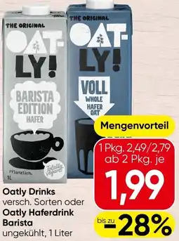 Spar Oatly Drinks Angebot