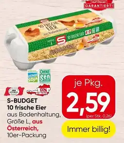 Spar S-BUDGET 10 frische Eier Angebot
