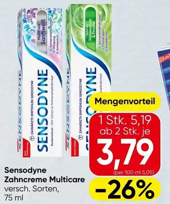 Spar Sensodyne Zahncreme Multicare Angebot