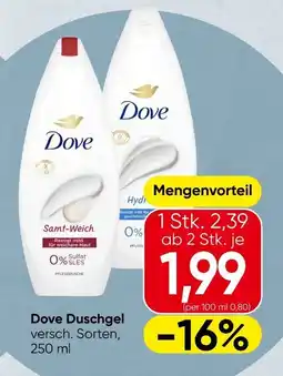 Spar Dove Duschgel Angebot
