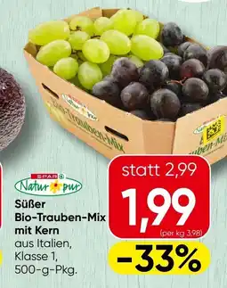 Spar Natur pur Süßer Bio-Trauben-Mix mit Kern Angebot