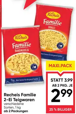 Maximarkt Recheis Familie 2-Ei Teigwaren Angebot