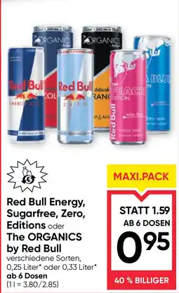 Maximarkt Red Bull Energy, Sugarfree, Zero, Editions oder The ORGANICS by Red Bull Angebot
