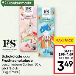 Maximarkt Schokolade oder Fruchtschokolade Angebot