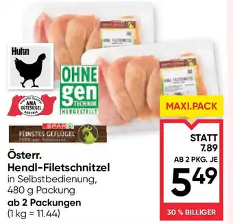Maximarkt Österr. Hendl-Filetschnitzel Angebot