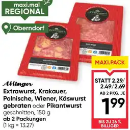 Maximarkt Extrawurst, Krakauer, Polnische, Wiener, Käswurst gebraten oder Pikantwurst Angebot