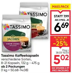 Maximarkt Tassimo Kaffeekapseln Angebot