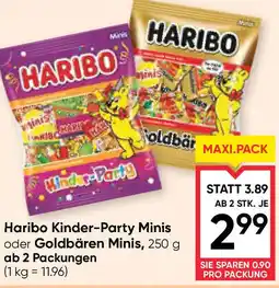 Maximarkt Haribo Kinder-Party Minis oder Goldbären Minis, Angebot