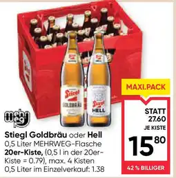 Maximarkt Stiegl Goldbräu oder Hell Angebot