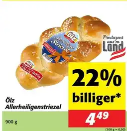 Nah&Frisch Ölz Allerheiligenstriezel Angebot