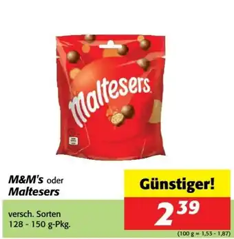 Nah&Frisch M&M's oder Maltesers Angebot