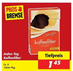 Nah&Frisch Jeden Tag kaffeefilter Angebot