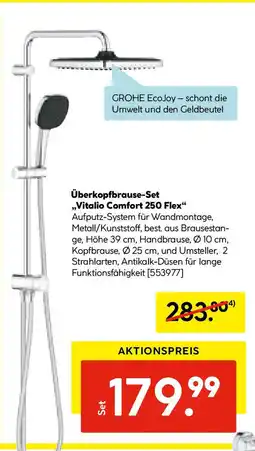 Hellweg Grohe vitalio comfort 250 flex duschsystem mit umstellung Angebot