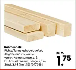 Hellweg Hartmann Rahmen gehobelt gefast Angebot