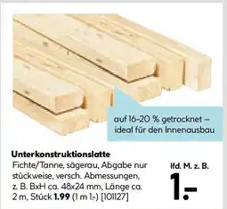 Hellweg Hartmann unterkonstruktionslatte fichte Angebot