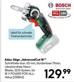 Hellweg Bosch Akku-Säbelsäge Advanced Cut 18 Angebot