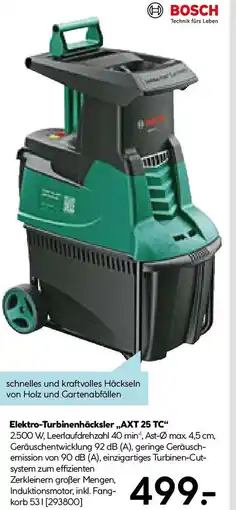 Hellweg Bosch Turbinenhäcksler AXT 25 TC Angebot