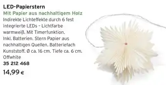 Tchibo Eduscho LED-Papierstern Angebot
