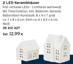 Tchibo Eduscho 2 LED-Keramikhäuser Angebot