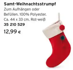 Tchibo Eduscho Samt-Weihnachtsstrumpf Angebot